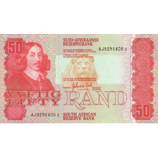 P122a South Africa - 50 Rand Year ND (1984)
